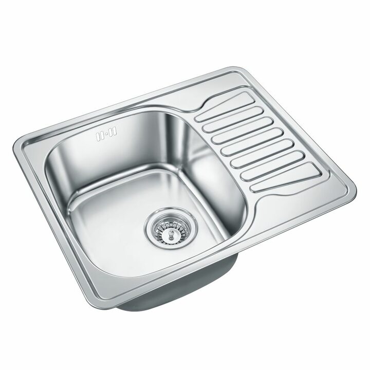 EMAR 5848 Кухонная мойка с чашей из нержавеющей стали, глянец