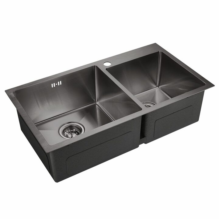 EMAR EMB-210 Кухонная мойка из нержавеющей стали, черный