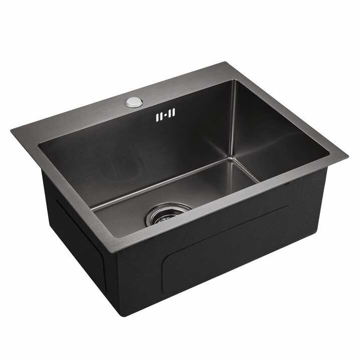 EMAR EMB-115 Кухонная мойка из нержавеющей стали, черный