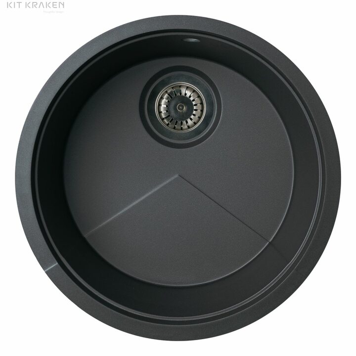 Kit Kraken Lake Кухонная мойка из искусственного камня, темно-серый