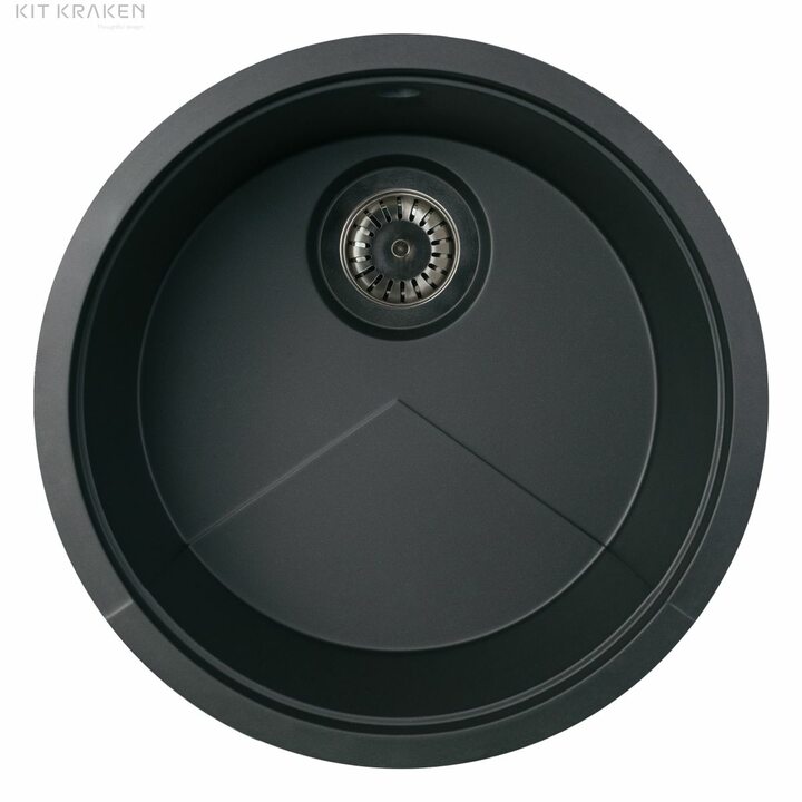 Kit Kraken Lake Кухонная мойка из искусственного камня, черный