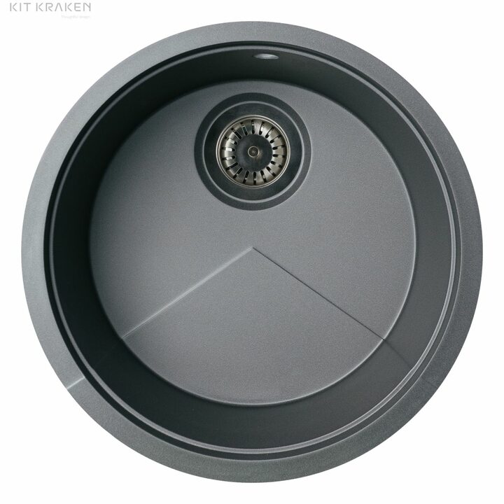 Kit Kraken Lake Кухонная мойка из искусственного камня, серый