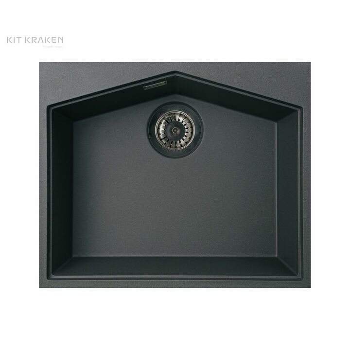 Kit Kraken Ocean Кухонная мойка из искусственного камня, темно-серый