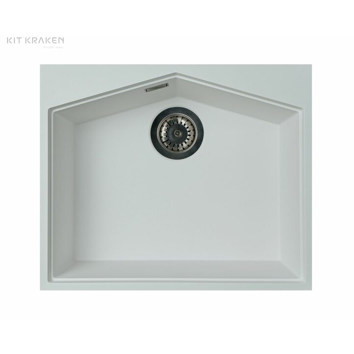 Kit Kraken Ocean Кухонная мойка из искусственного камня, белый