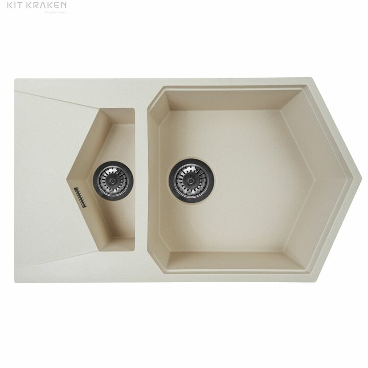 Kit Kraken Pond Кухонная мойка из искусственного камня, бежевый