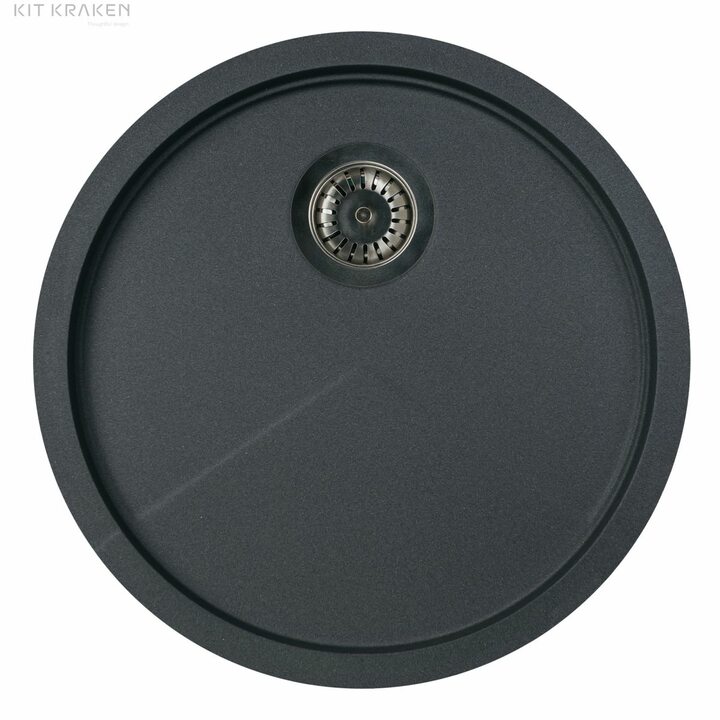 Kit Kraken Spring Кухонная мойка из искусственного камня, темно-серый