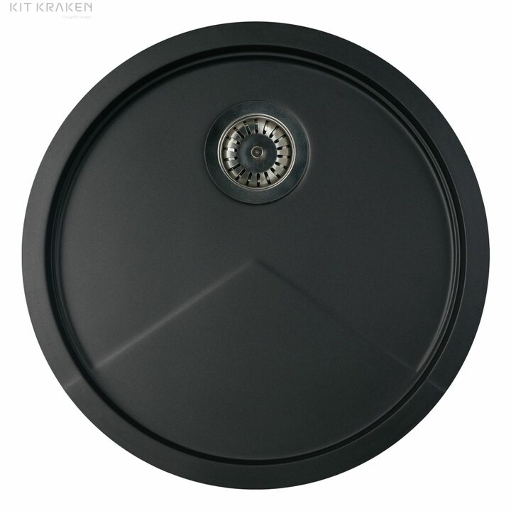 Kit Kraken Spring Кухонная мойка из искусственного камня, черный