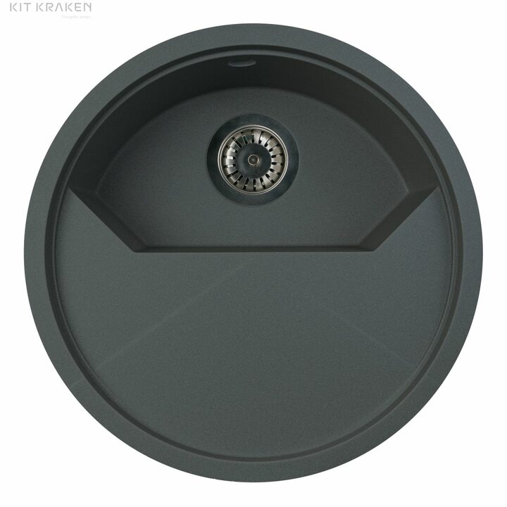 Kit Kraken Stream Кухонная мойка из искусственного камня, темно-серый