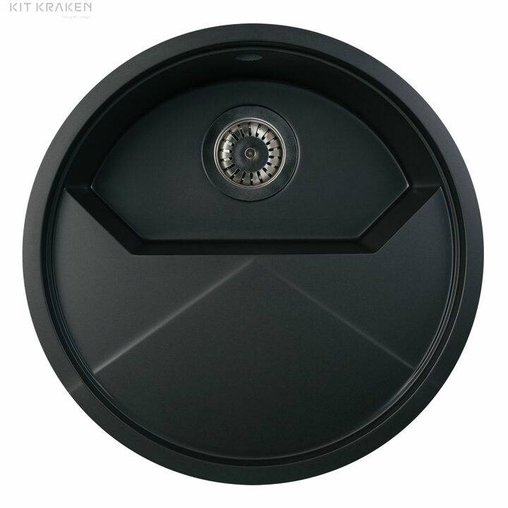 Kit Kraken Stream Кухонная мойка из искусственного камня, черный