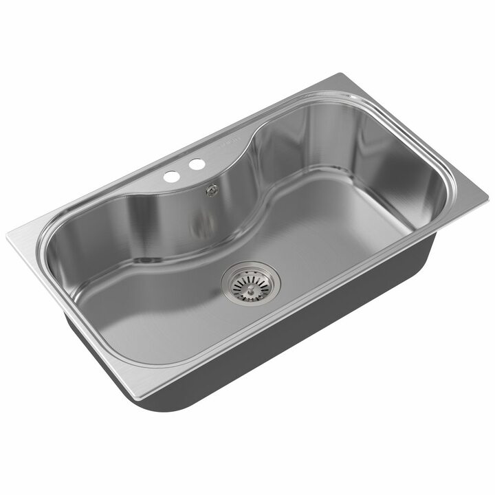 Oulin OL-330 Кухонная мойка из нержавеющей стали, сатин