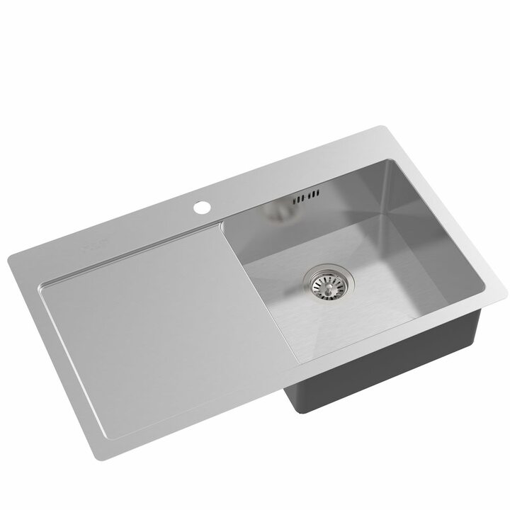 Oulin OL-FTR102R Кухонная мойка из нержавеющей стали, сатин