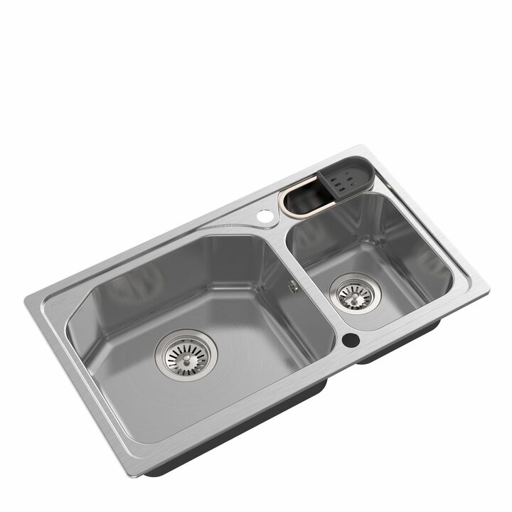 Oulin OL-H9818 Кухонная мойка из нержавеющей стали, сатин