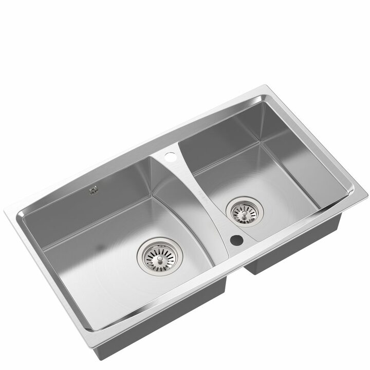 Oulin OL-S8203 Кухонная мойка из нержавеющей стали, сатин