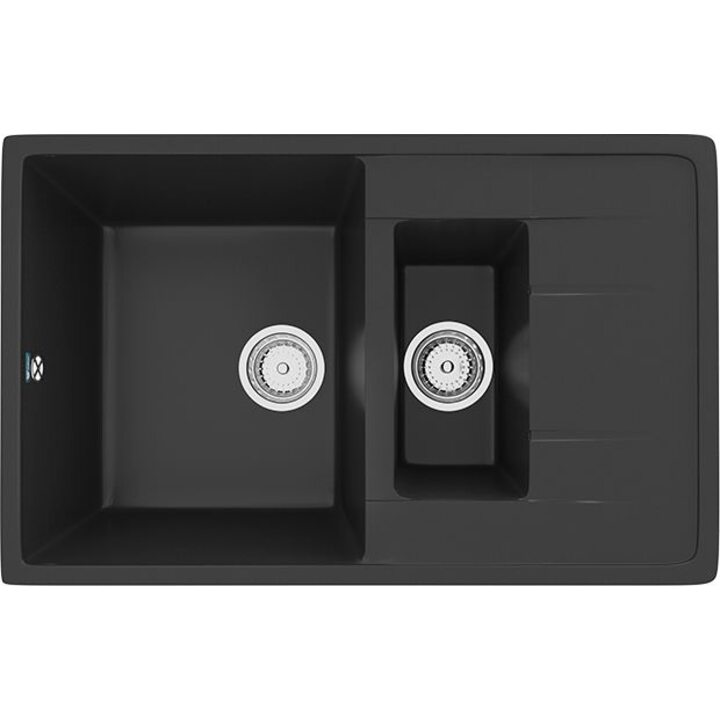 ULGRAN U-205 Кухонная мойка из искусственного камня, 344 Ультра-черный