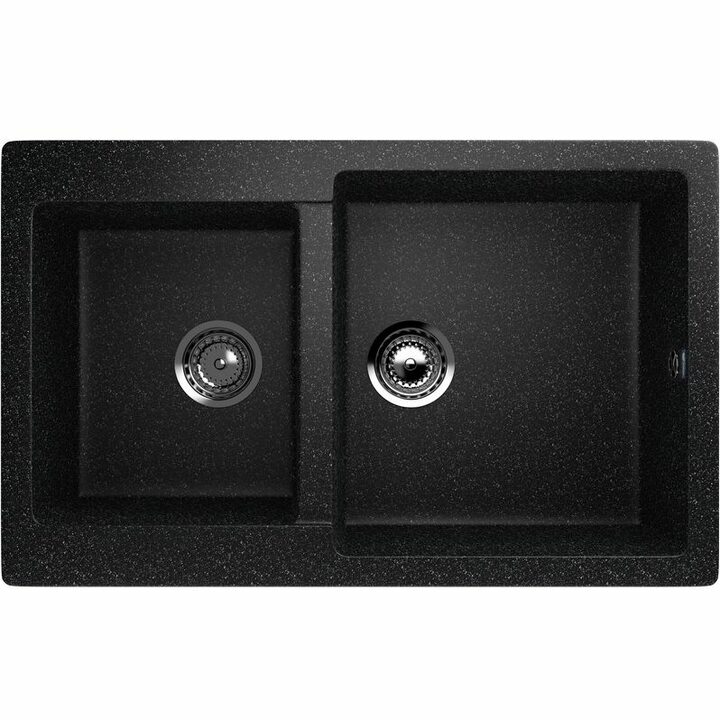 ULGRAN U-505 Кухонная мойка из искусственного камня, 308 Черный