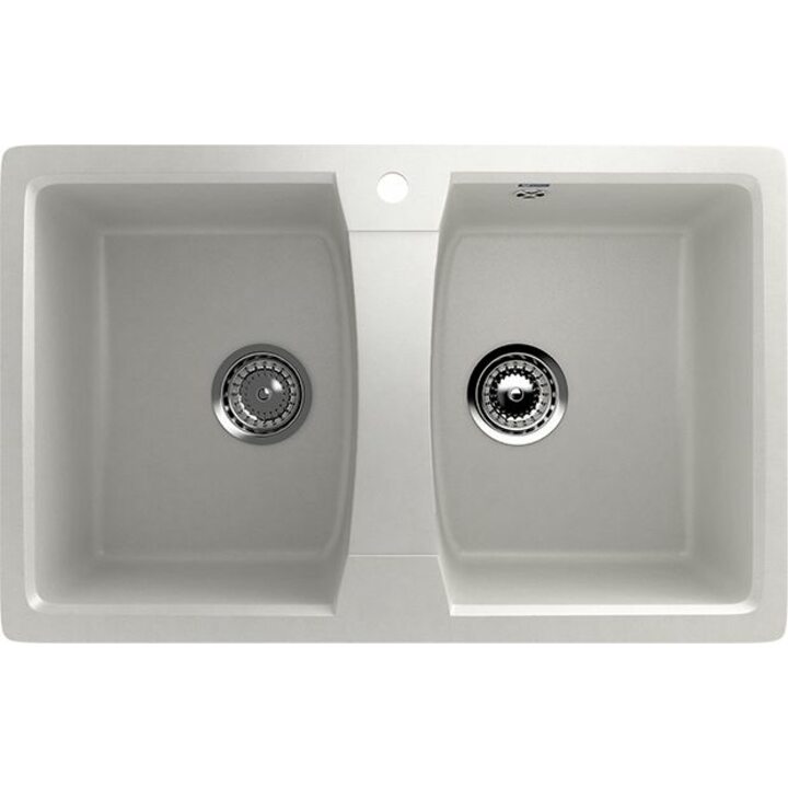 ULGRAN U-402 Кухонная мойка из искусственного камня, 341 Ультра-белый