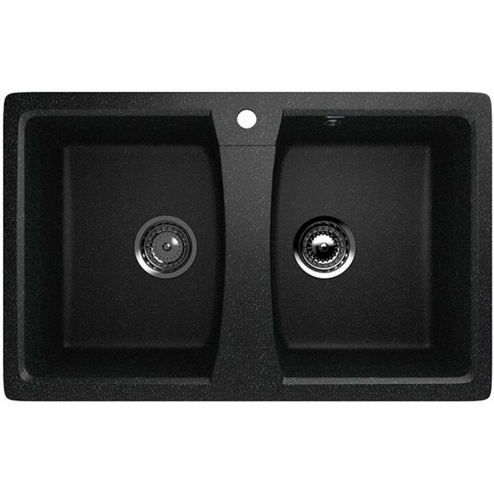 ULGRAN U-402 Кухонная мойка из искусственного камня, 308 Черный