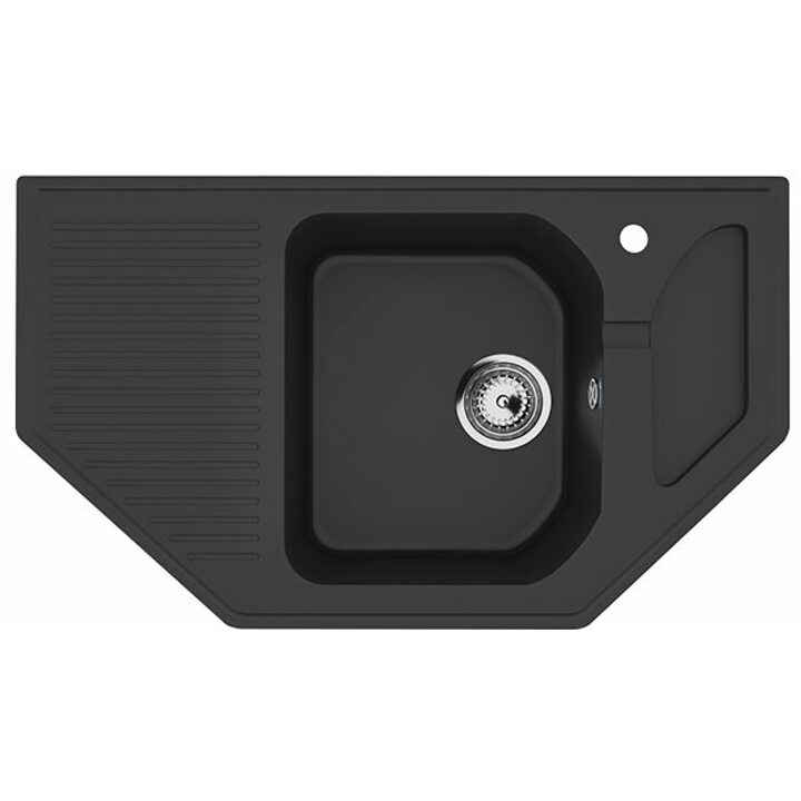 ULGRAN U-109 Кухонная мойка из искусственного камня, 344 Ультра-черный