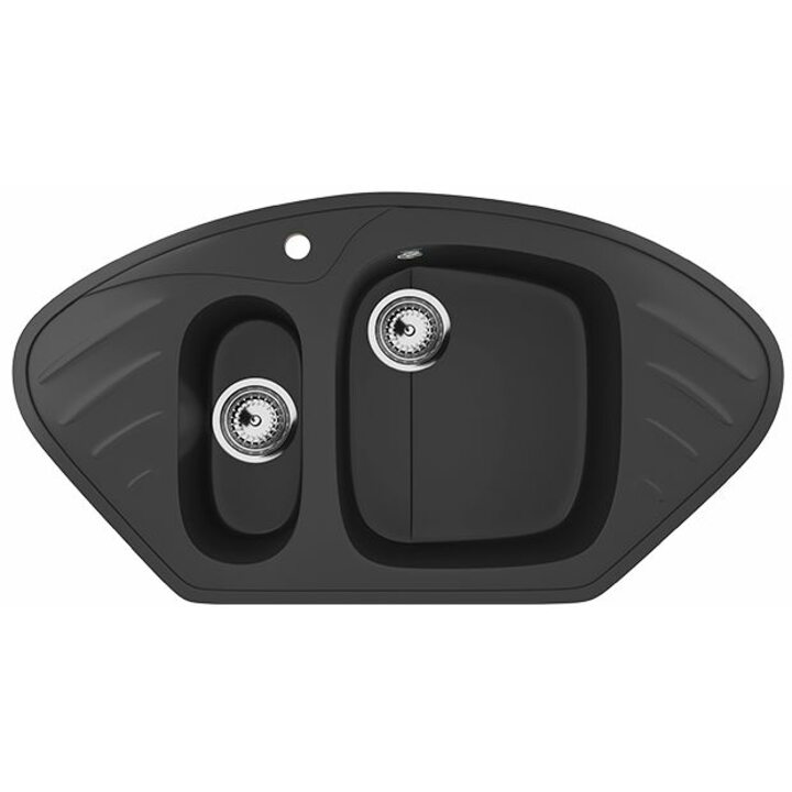 ULGRAN U-105 Кухонная мойка из искусственного камня, 344 Ультра-черный