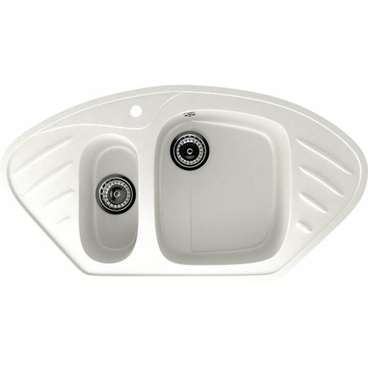 ULGRAN U-105 Кухонная мойка из искусственного камня, 341 Ультра-белый
