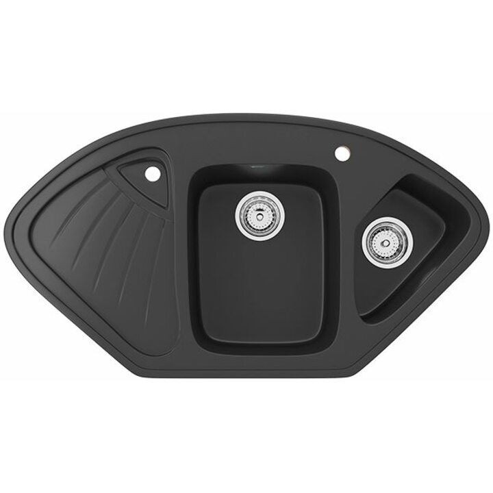 ULGRAN U-501 Кухонная мойка из искусственного камня, 344 Ультра-черный