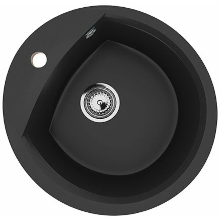 ULGRAN U-407 Кухонная мойка из искусственного камня, 344 Ультра-черный