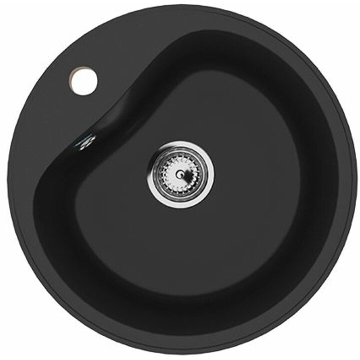 ULGRAN U-100 Кухонная мойка из искусственного камня, 344 Ультра-черный