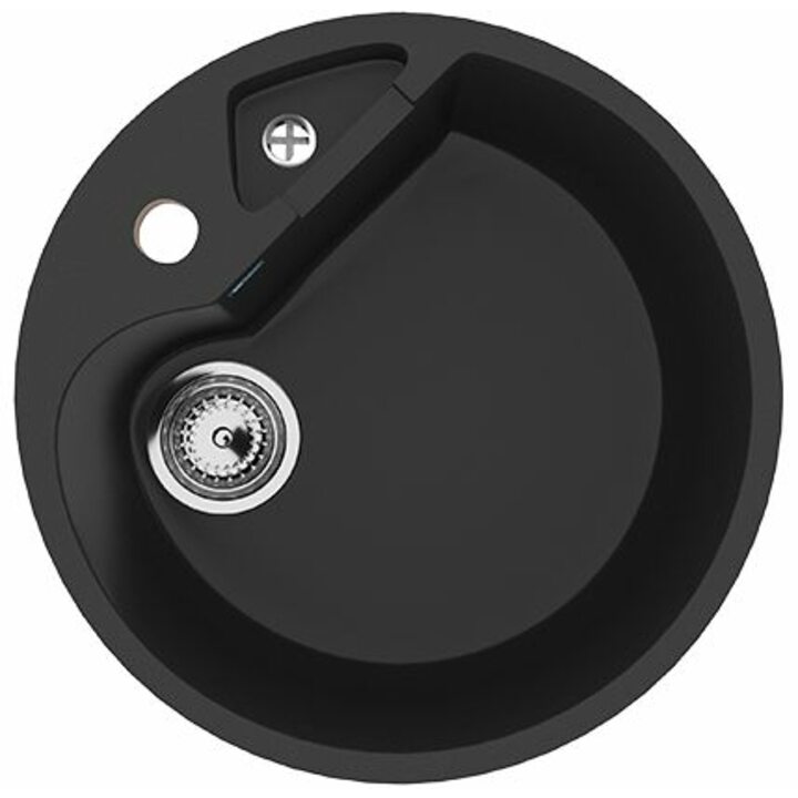 ULGRAN U-108 Кухонная мойка из искусственного камня, 344 Ультра-черный