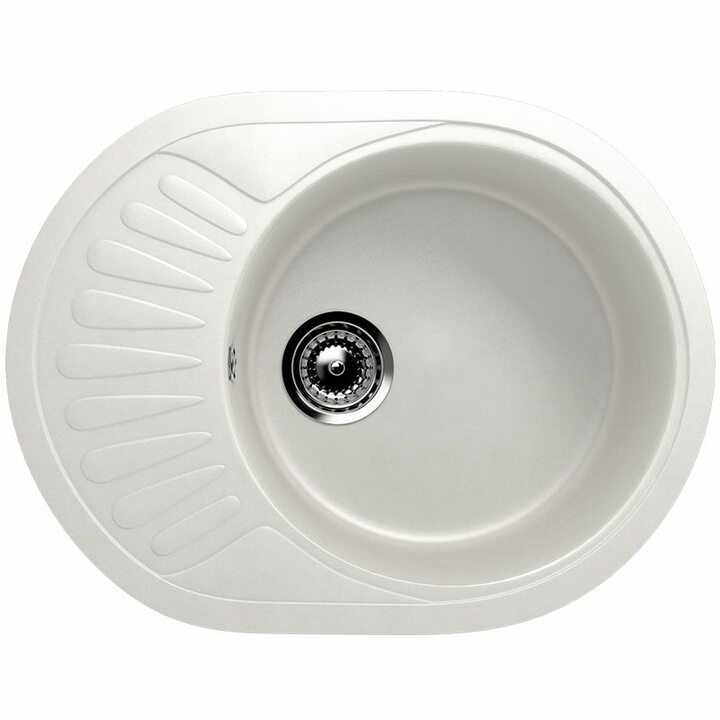 ULGRAN U-107m Кухонная мойка из искусственного камня, 341 Ультра-белый