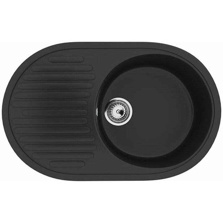 ULGRAN U-107 Кухонная мойка из искусственного камня, 344 Ультра-черный