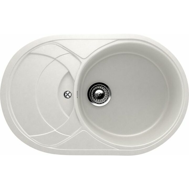 ULGRAN U-110 Кухонная мойка из искусственного камня, 341 Ультра-белый