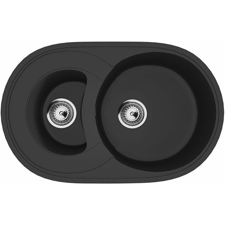 ULGRAN U-504 Кухонная мойка из искусственного камня, 344 Ультра-черный