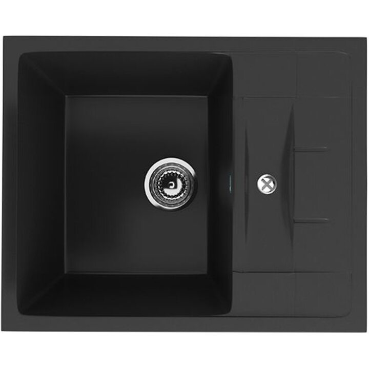 ULGRAN U-207 Кухонная мойка из искусственного камня, 344 Ультра-черный