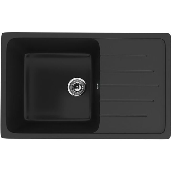 ULGRAN U-400 Кухонная мойка из искусственного камня, 344 Ультра-черный