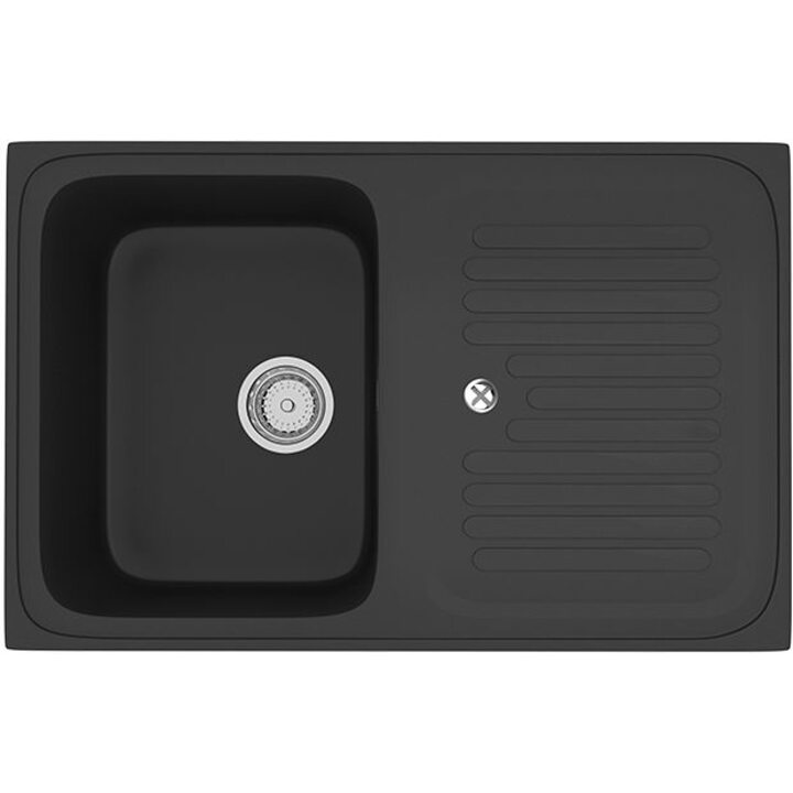 ULGRAN U-502 Кухонная мойка из искусственного камня, 344 Ультра-черный