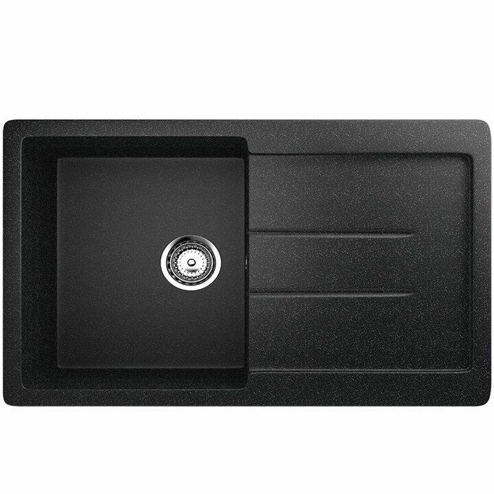ULGRAN U-507 Кухонная мойка из искусственного камня, 308 Черный
