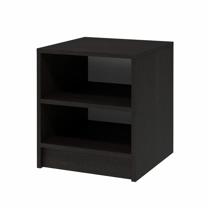 Лем Прикроватная тумба с 2 полками, ЛДСП венге