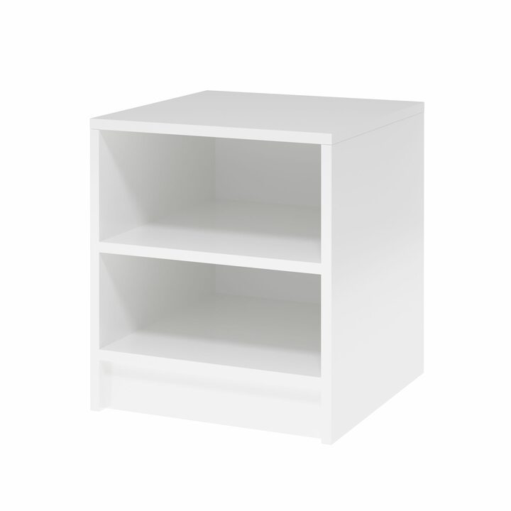 Лем Прикроватная тумба с 2 полками, ЛДСП белый