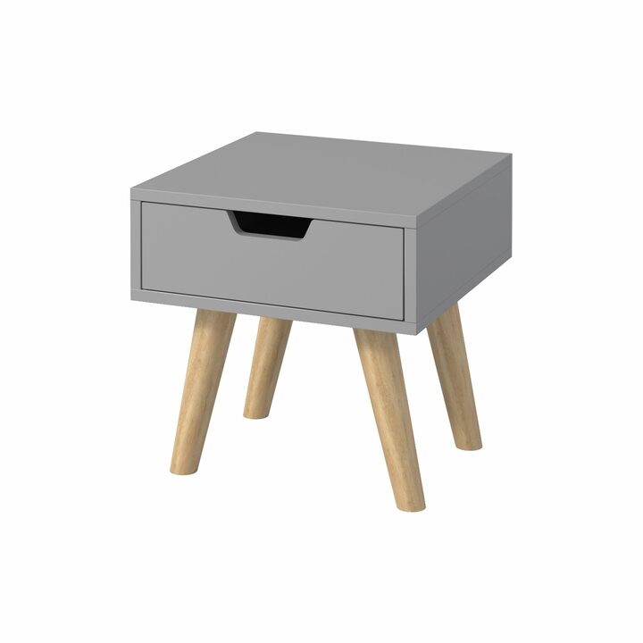 Лэк Прикроватная тумба с 1 ящиком на высоких ножках, ЛДСП серый