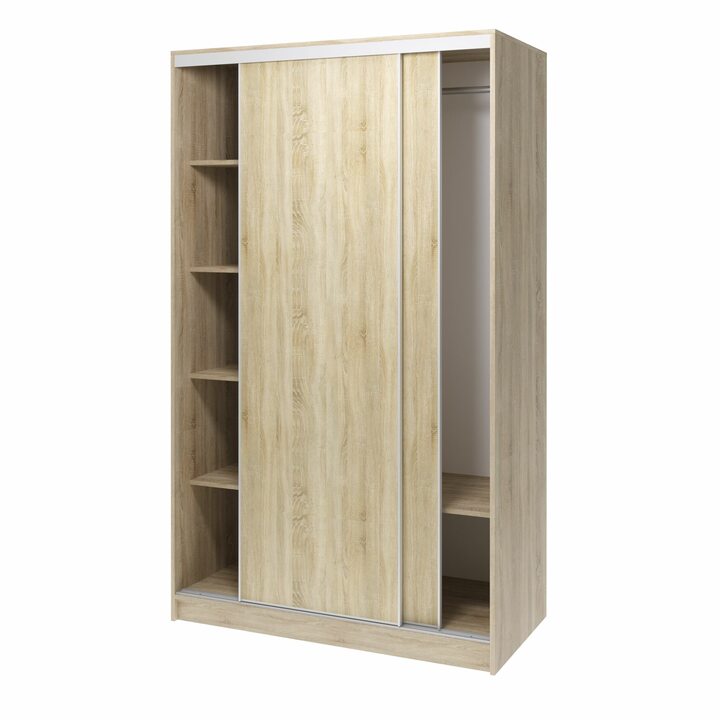Валске Шкаф купе ширина 1,2 метра, корпус дуб сонома, фасад дуб сонома