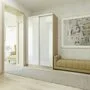 Валске Шкаф купе ширина 1,2 метра, корпус дуб сонома, фасад белое стекло