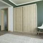 Валске Шкаф купе ширина 1,8 метра, корпус дуб сонома, фасад дуб сонома