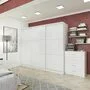 Валске Шкаф купе ширина 2,4 метра, корпус белый, фасад белый