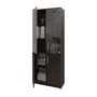 Толга Шкаф распашной комбинация шириной 800мм для хранения с дверками, ЛДСП венге, стекло