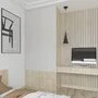 Килей Шкаф распашной с 4 ящиками, ЛДСП серый матовый, дуб кендал натуральный