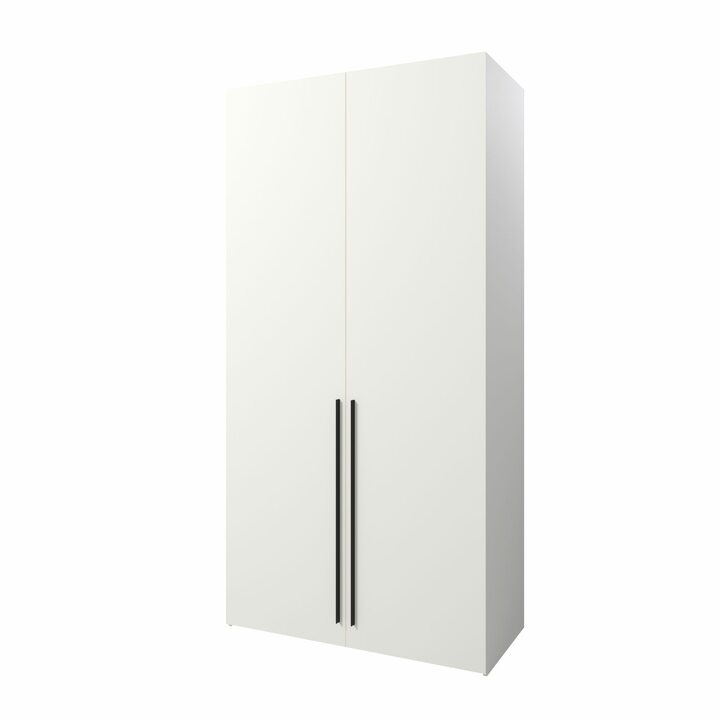 Ашо Шкаф распашной ширина 1200мм, ЛДСП белый матовый