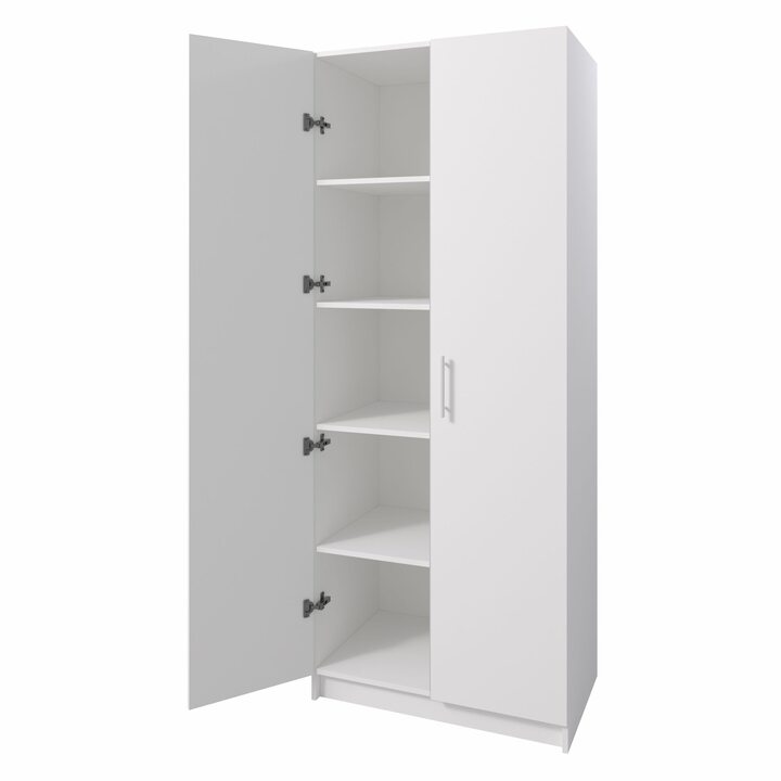 Тюс Шкаф распашной комбинированный, ЛДСП белый