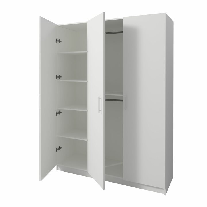 Тюс Шкаф распашной с 3 дверками, ширина 1500мм, ЛДСП белый