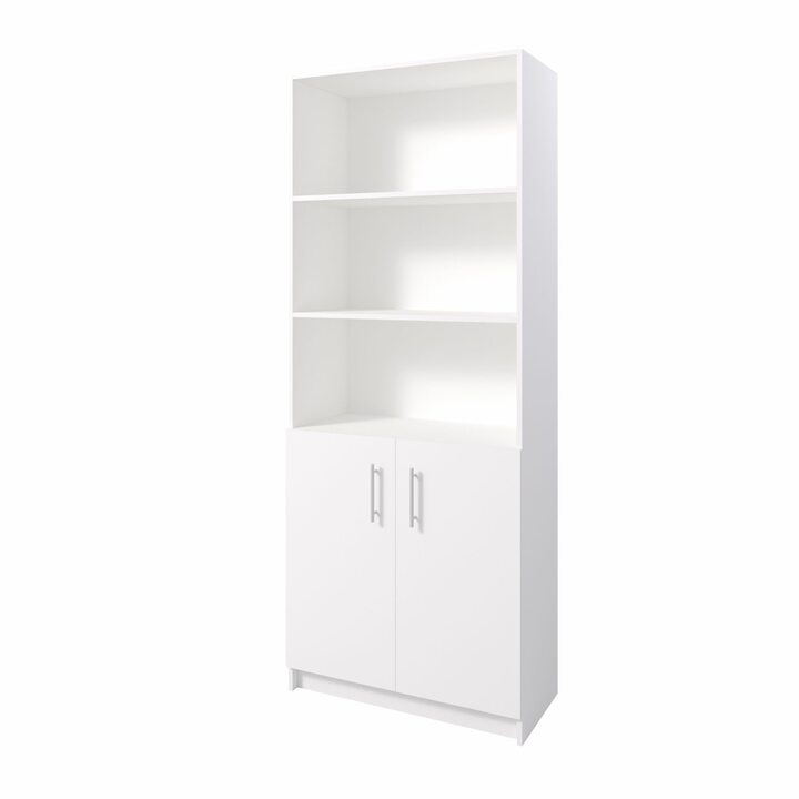 Толга Шкаф распашной комбинация для хранения с дверками, ЛДСП белый