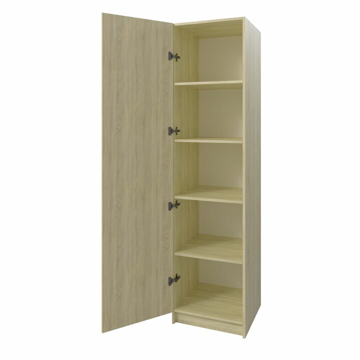 Тюс Шкаф распашной узкий с полками, ЛДСП дуб сонома